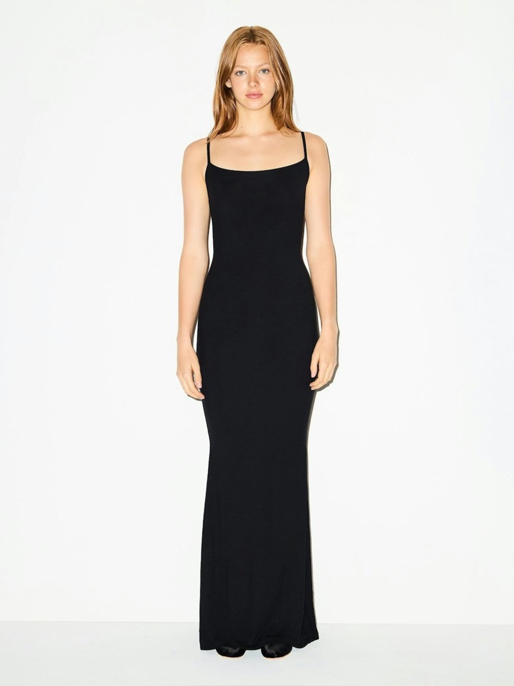 Skims Soft Lounge Slip Dress Onyx XXS